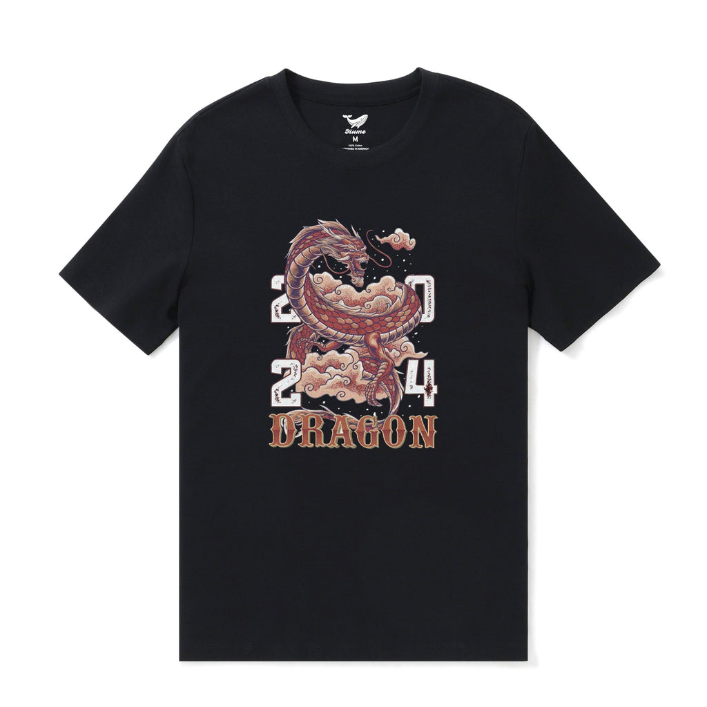 Year of the Dragon 2024 Graphic T-Shirt in Black