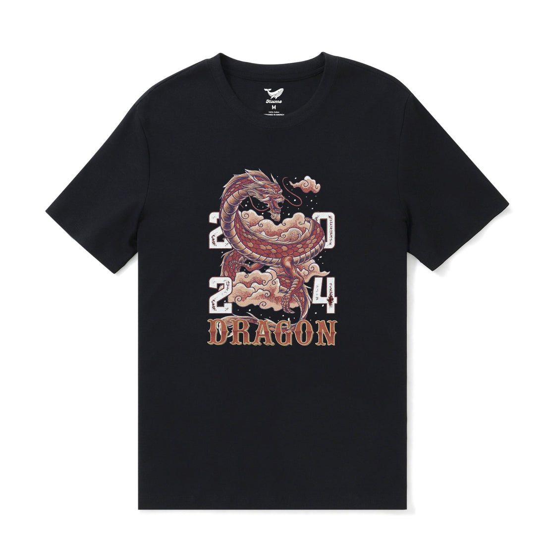 Year of the Dragon 2024 Graphic T-Shirt in Black