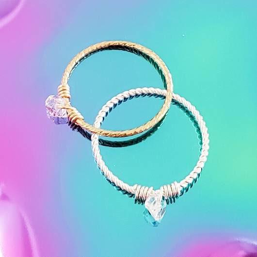 Dainty Crystal Ring