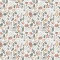 Daley Floral Removable Wallpaper in Sage Green and Terracotta