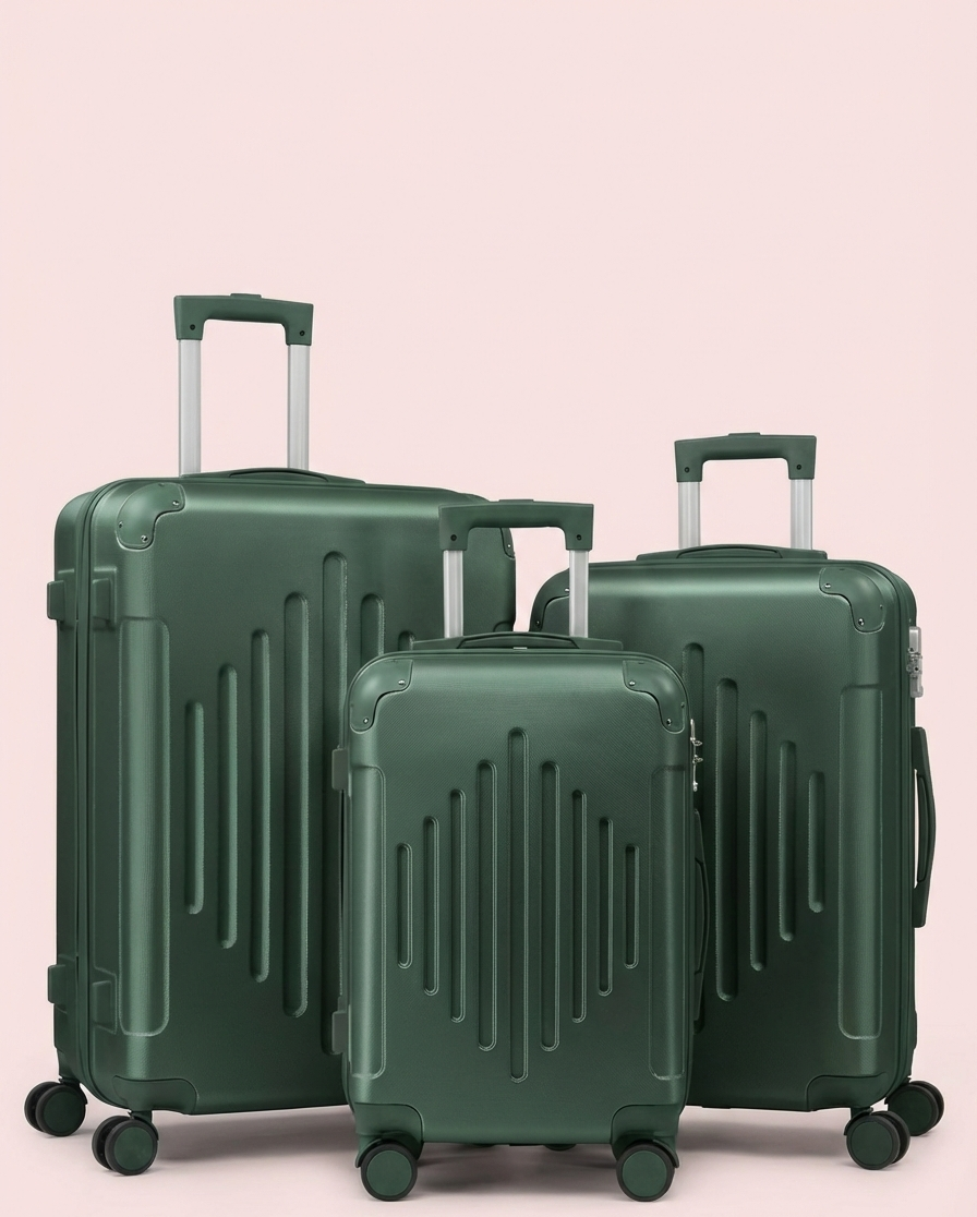 3-Piece Hard Shell Spinner Luggage Set with TSA Lock - 20/24/28 In