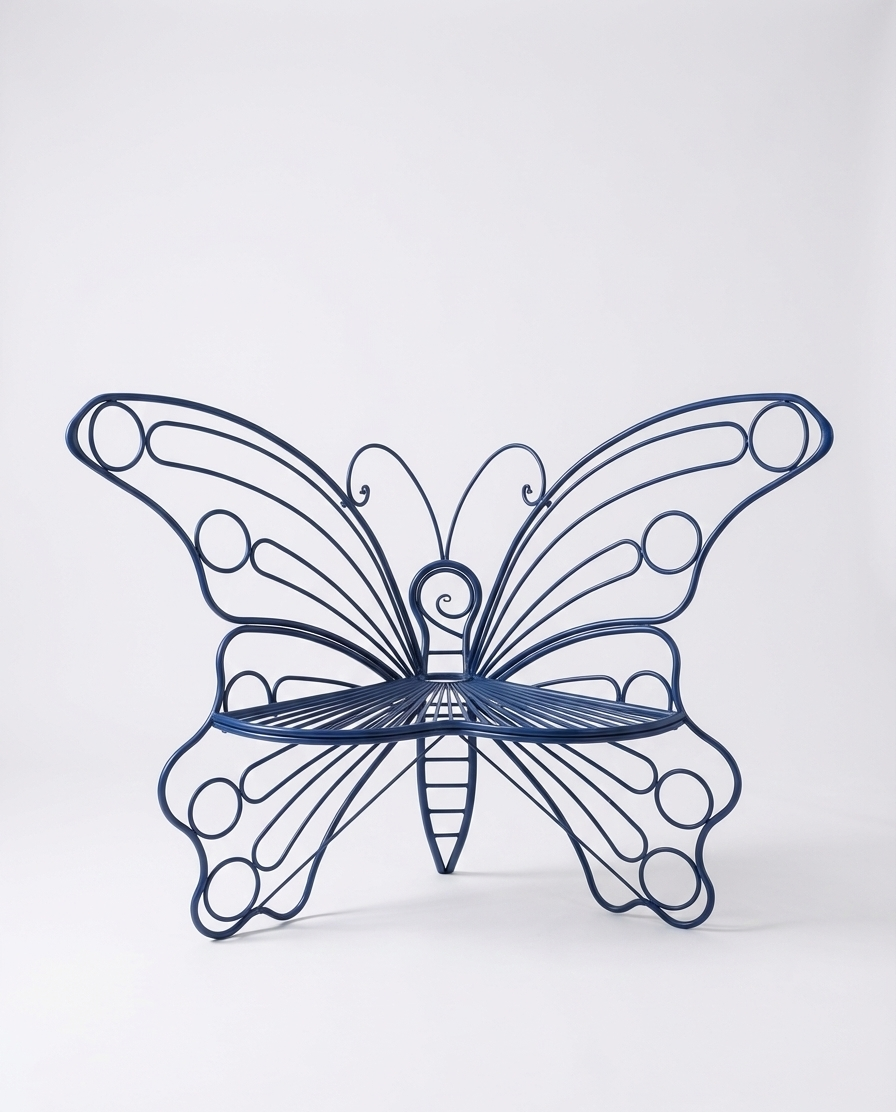 50-Inch Whimsical Garden Bench in Teal, Lavender, or Tan