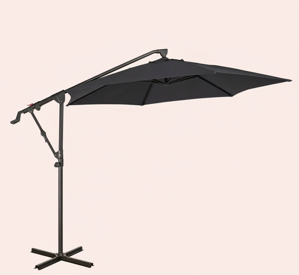 10 ft Cantilever Patio Umbrella with Crank and Infinite Tilt