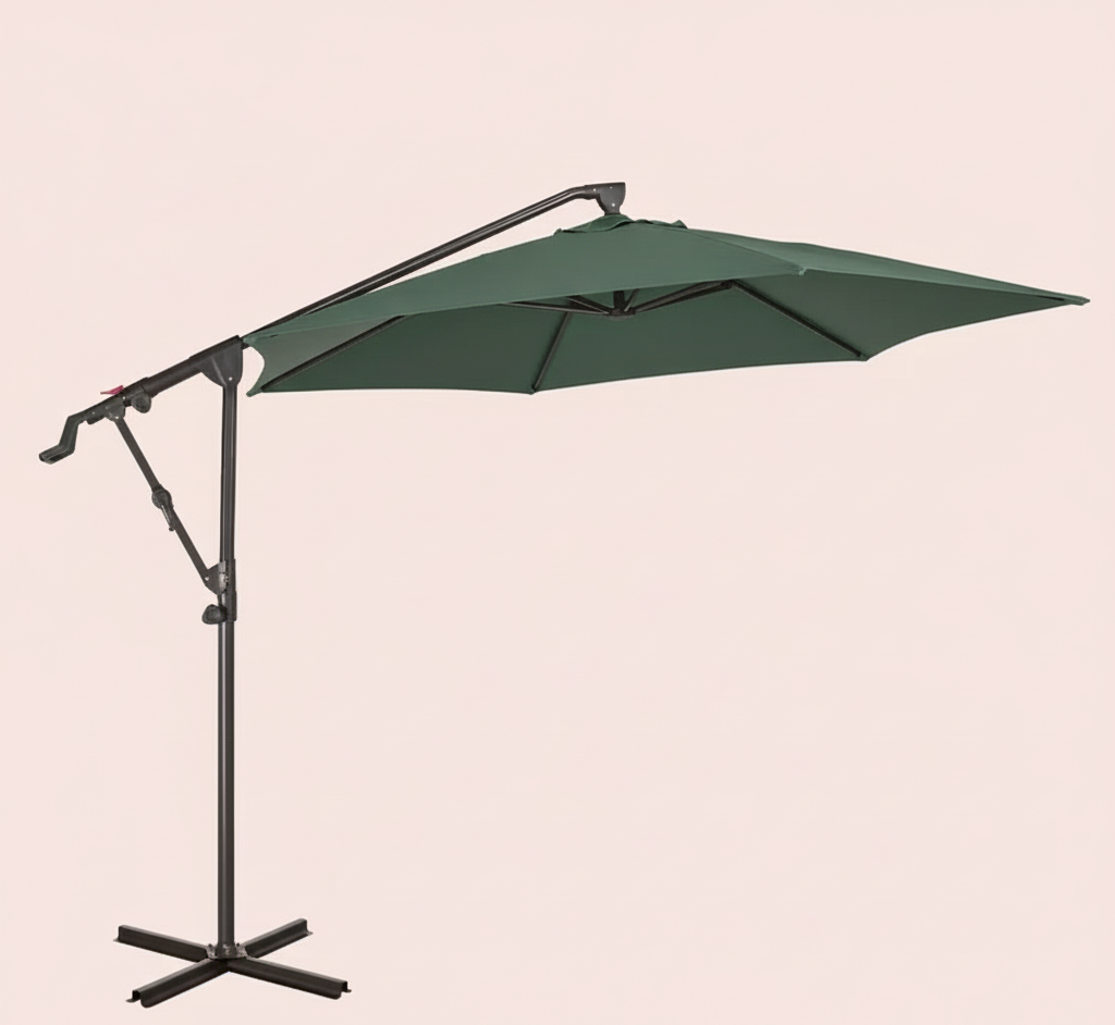 10 ft Cantilever Patio Umbrella with Crank and Infinite Tilt