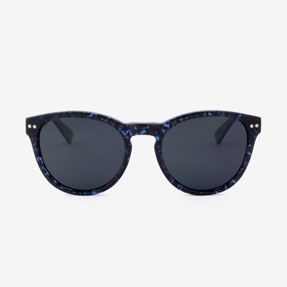 Davie acetate and wood sunglasses in blue, black, and brown