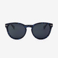 Davie acetate and wood sunglasses in blue, black, and brown