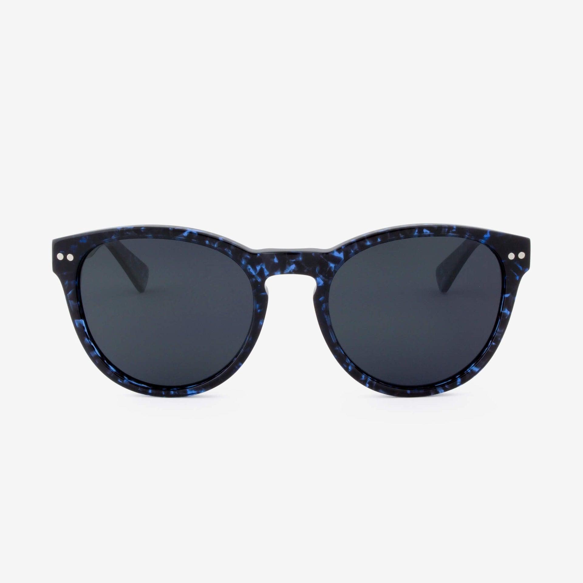 Davie acetate and wood sunglasses in blue, black, and brown