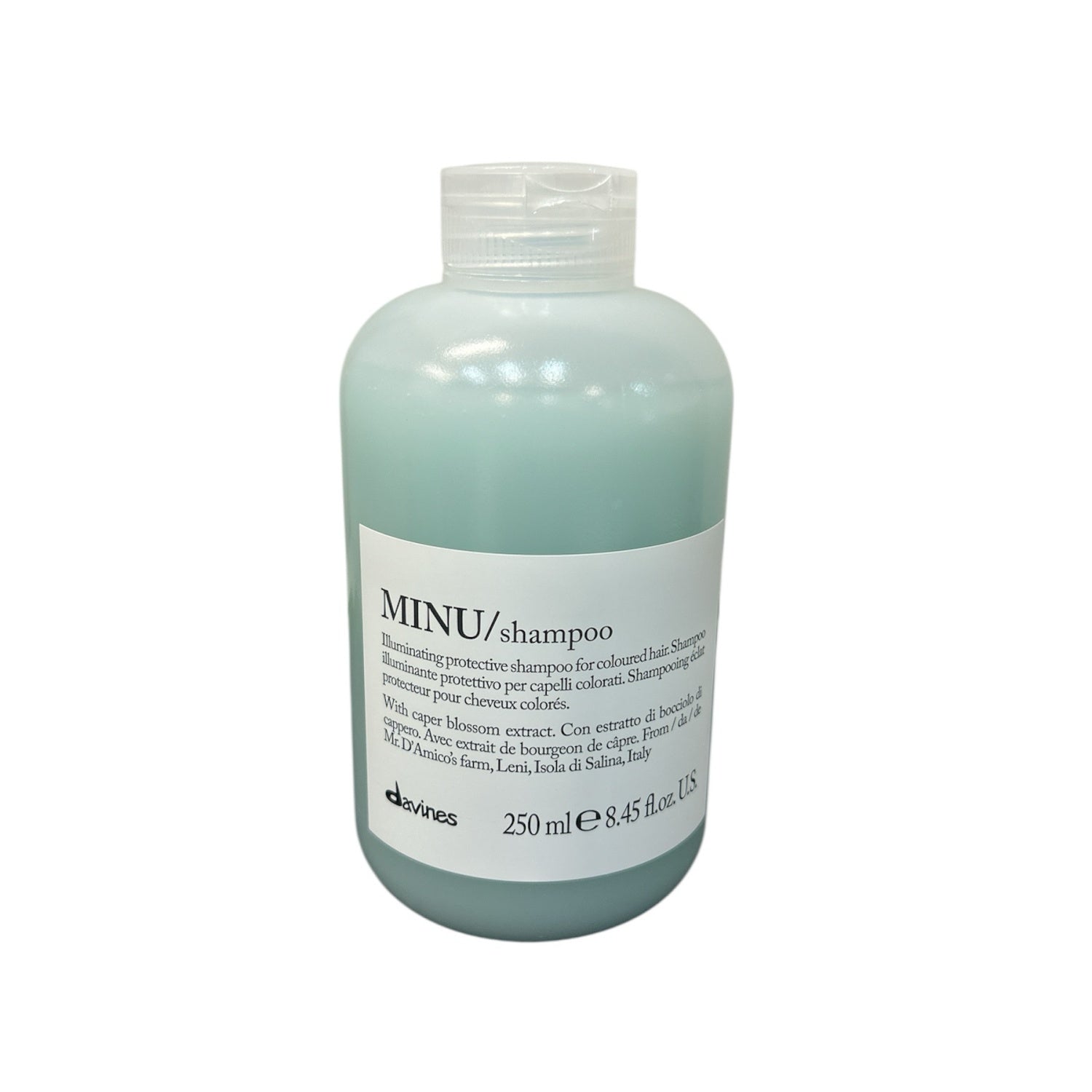 Davines MINU Shampoo 250mL bottle for color-treated hair