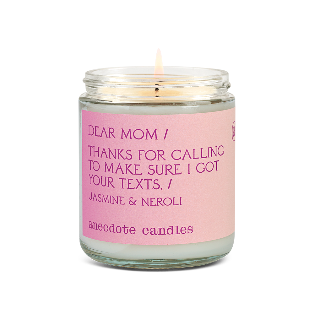 Dear Mom Floral Candle