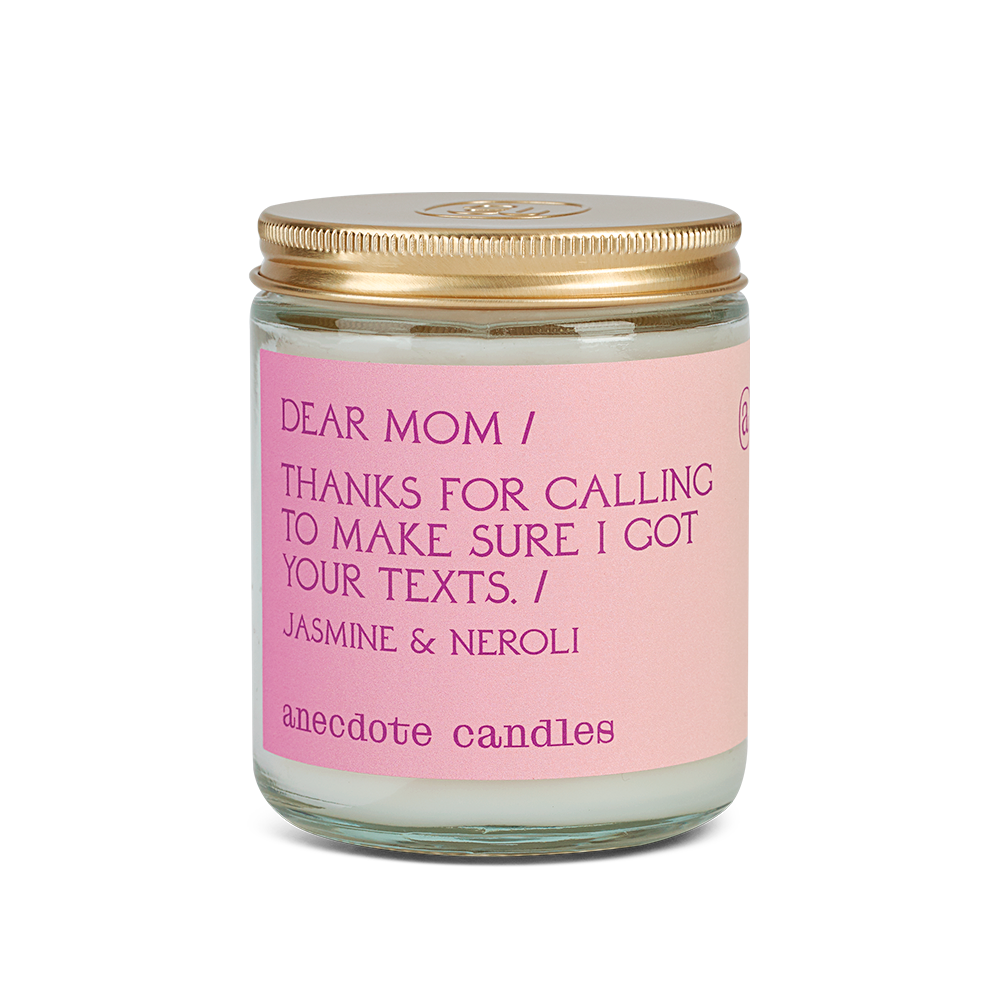 Dear Mom Floral Candle
