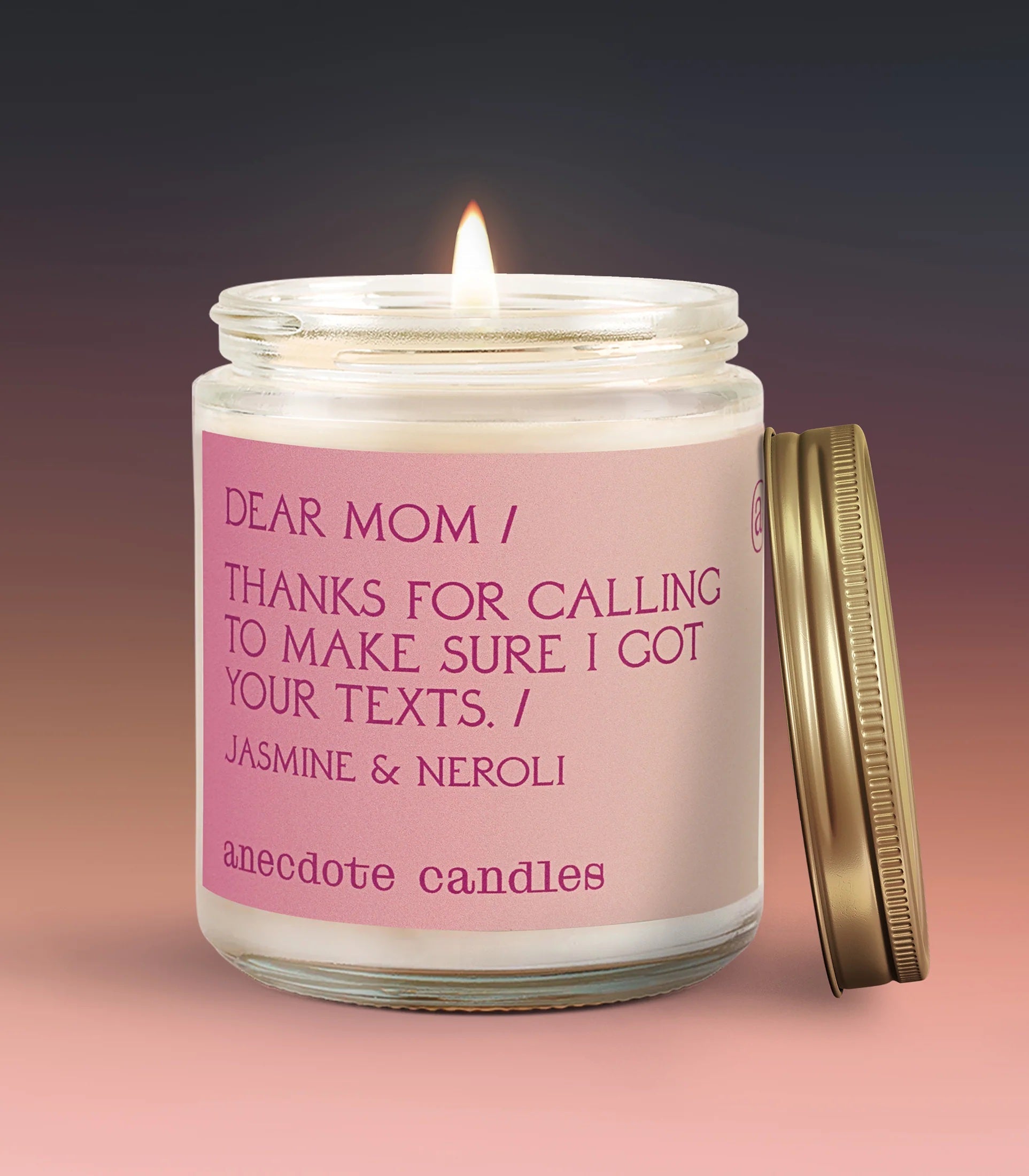 Dear Mom Floral Candle