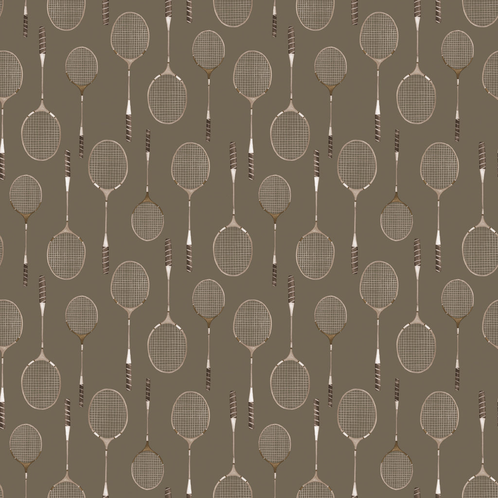 Decker Removable Wallpaper in Sage-Green, White and Brown