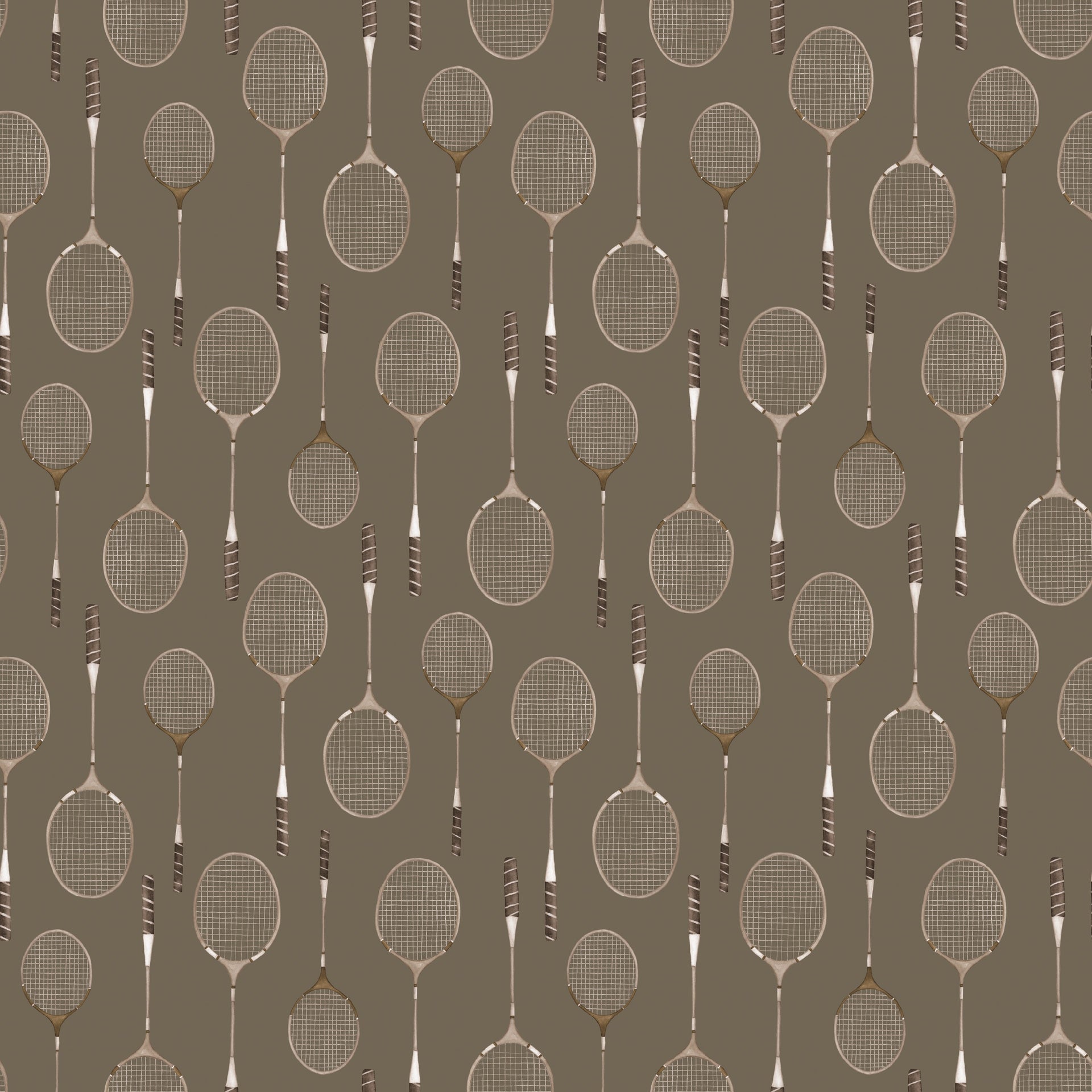 Decker Removable Wallpaper in Sage-Green, White and Brown
