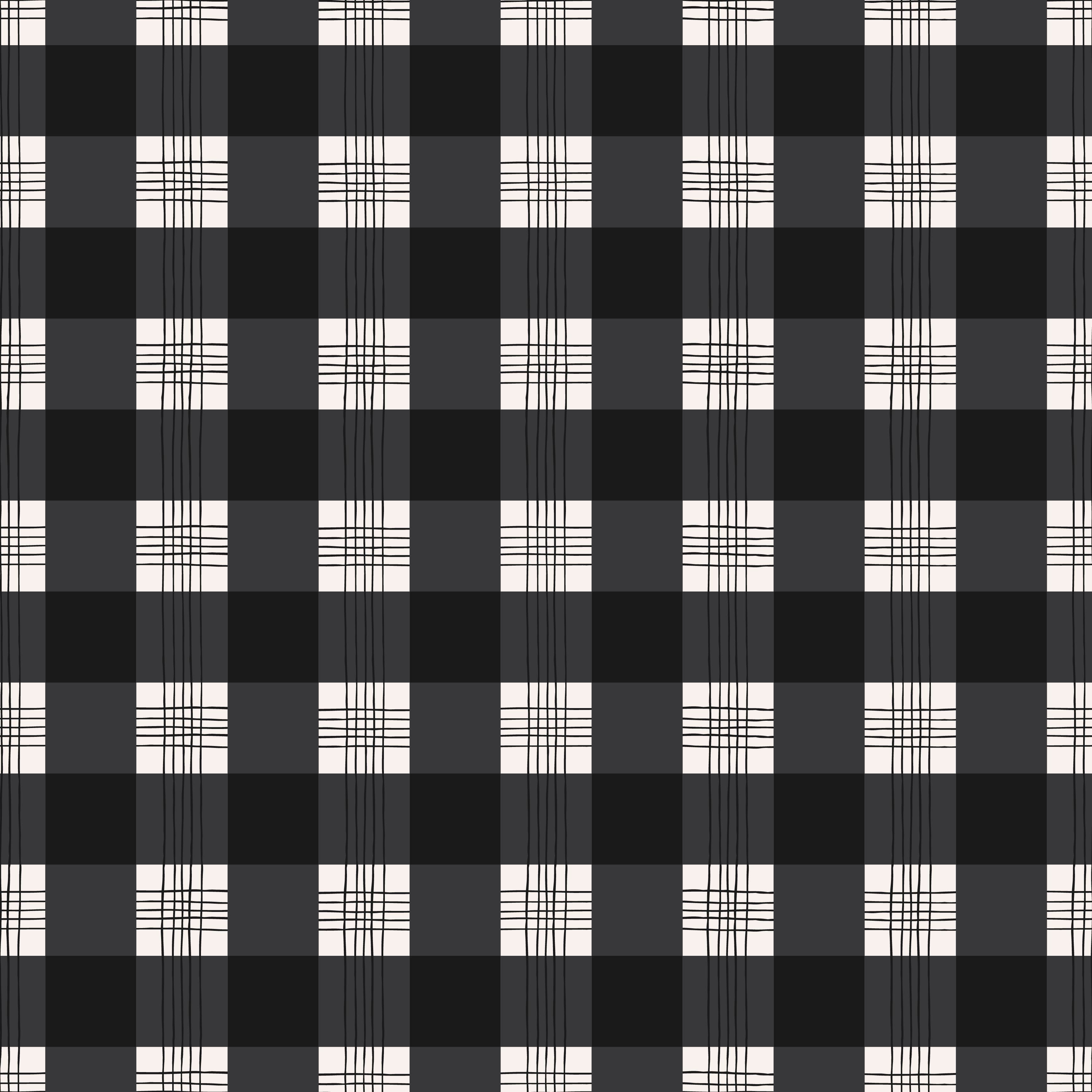 Declan Plaid Removable Wallpaper in Charcoal and Off-White