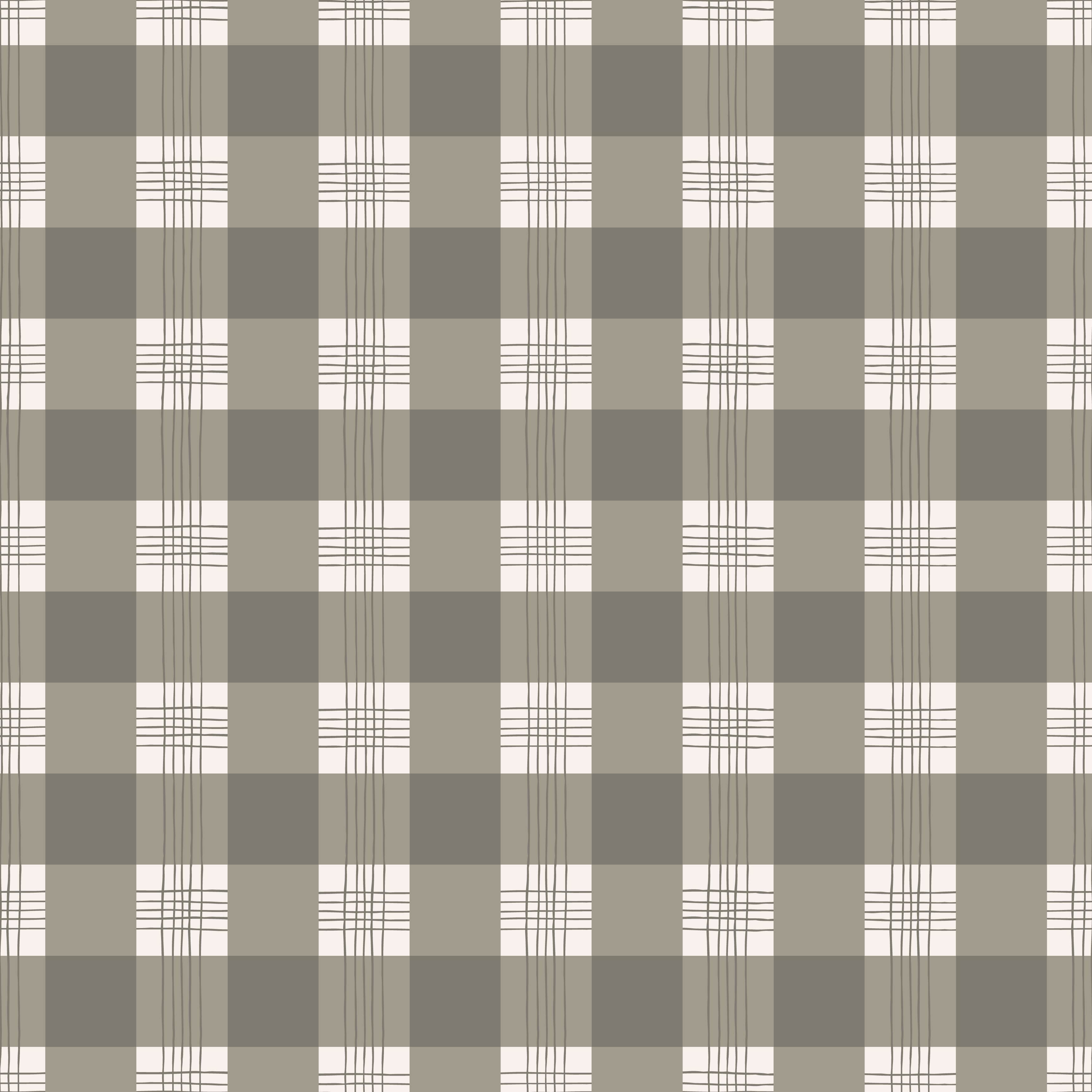 Declan Plaid Removable Wallpaper in Charcoal and Off-White