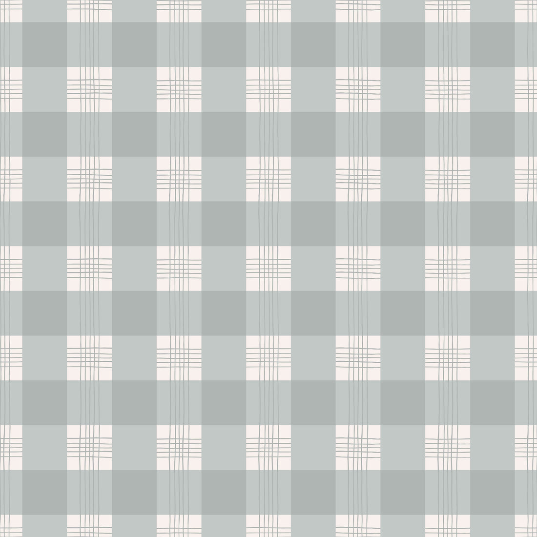 Declan Plaid Removable Wallpaper in Charcoal and Off-White