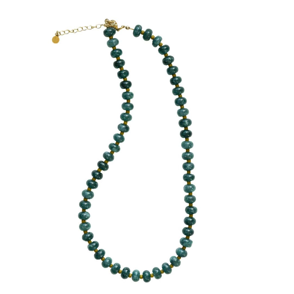Deep Teal Margot Beaded Necklace