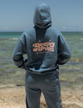 Unisex Deeply Loved cotton hoodie available in dusty blue and pale pink