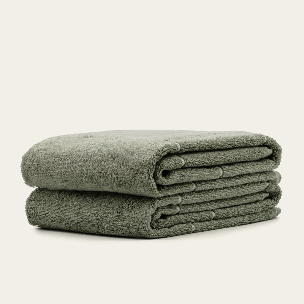 Deia 600 GSM Australian Cotton Bath Towel in Sage Green - Image 21