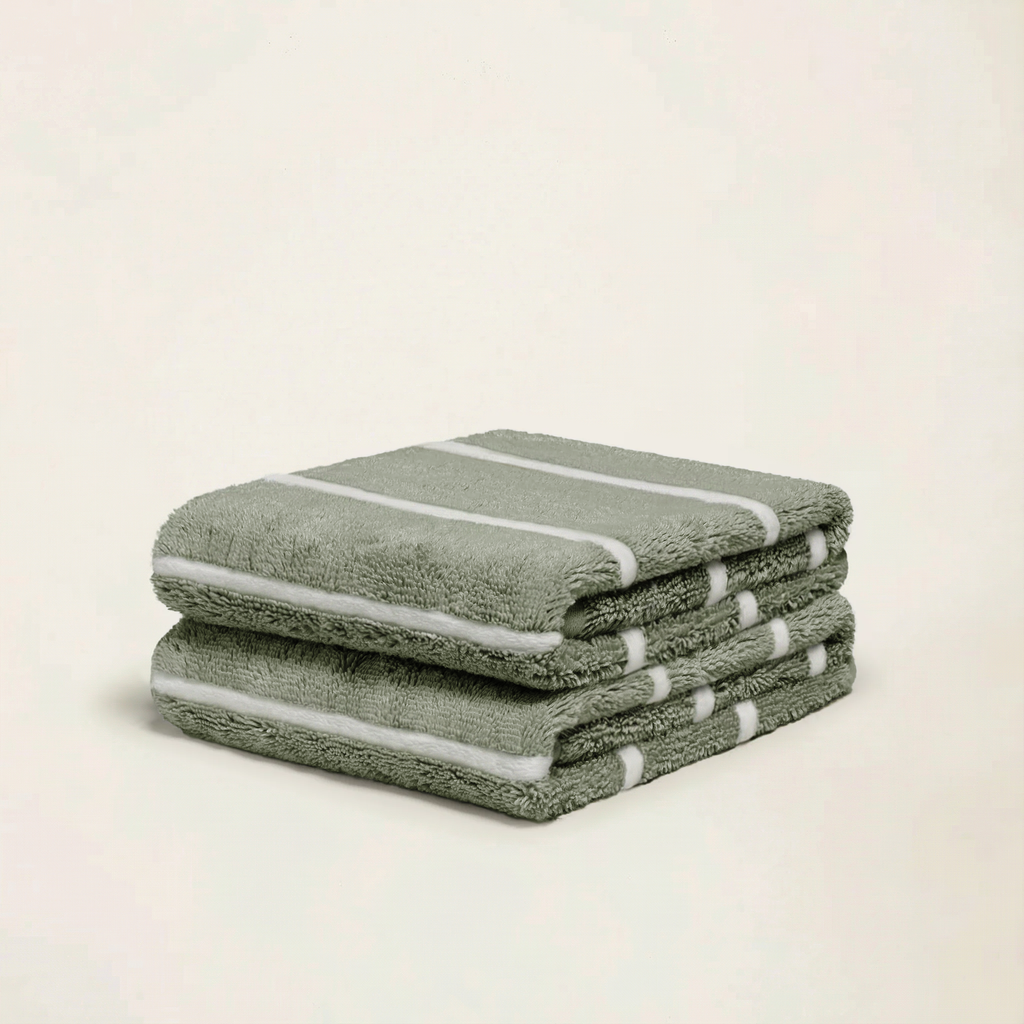 Deia 600 GSM Australian Cotton Bath Towel in Sage Green - Image 31