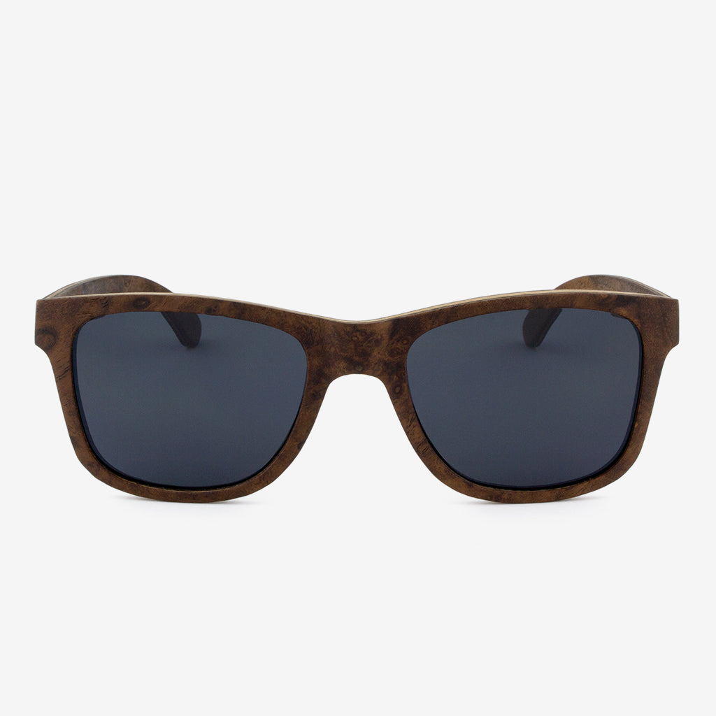 Delray Sustainable Wood Frame Sunglasses with Polarized Lenses