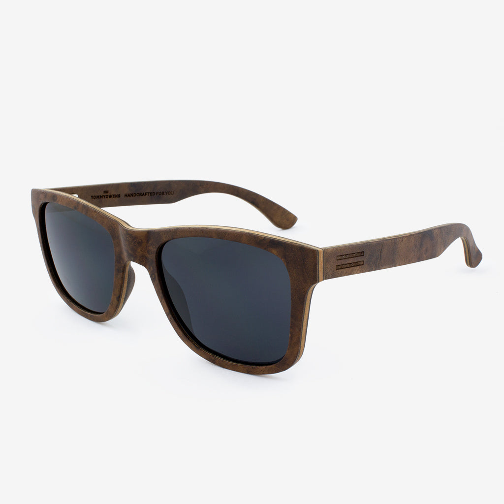 Delray Sustainable Wood Frame Sunglasses with Polarized Lenses
