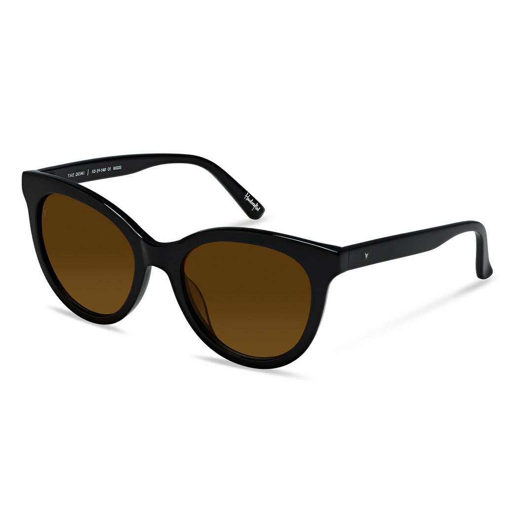 The Demi Cat-Eye Sunglasses in Jet Black