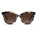 The Demi sunglasses in Ivory Tort with a classic cat-eye frame and polarized lenses