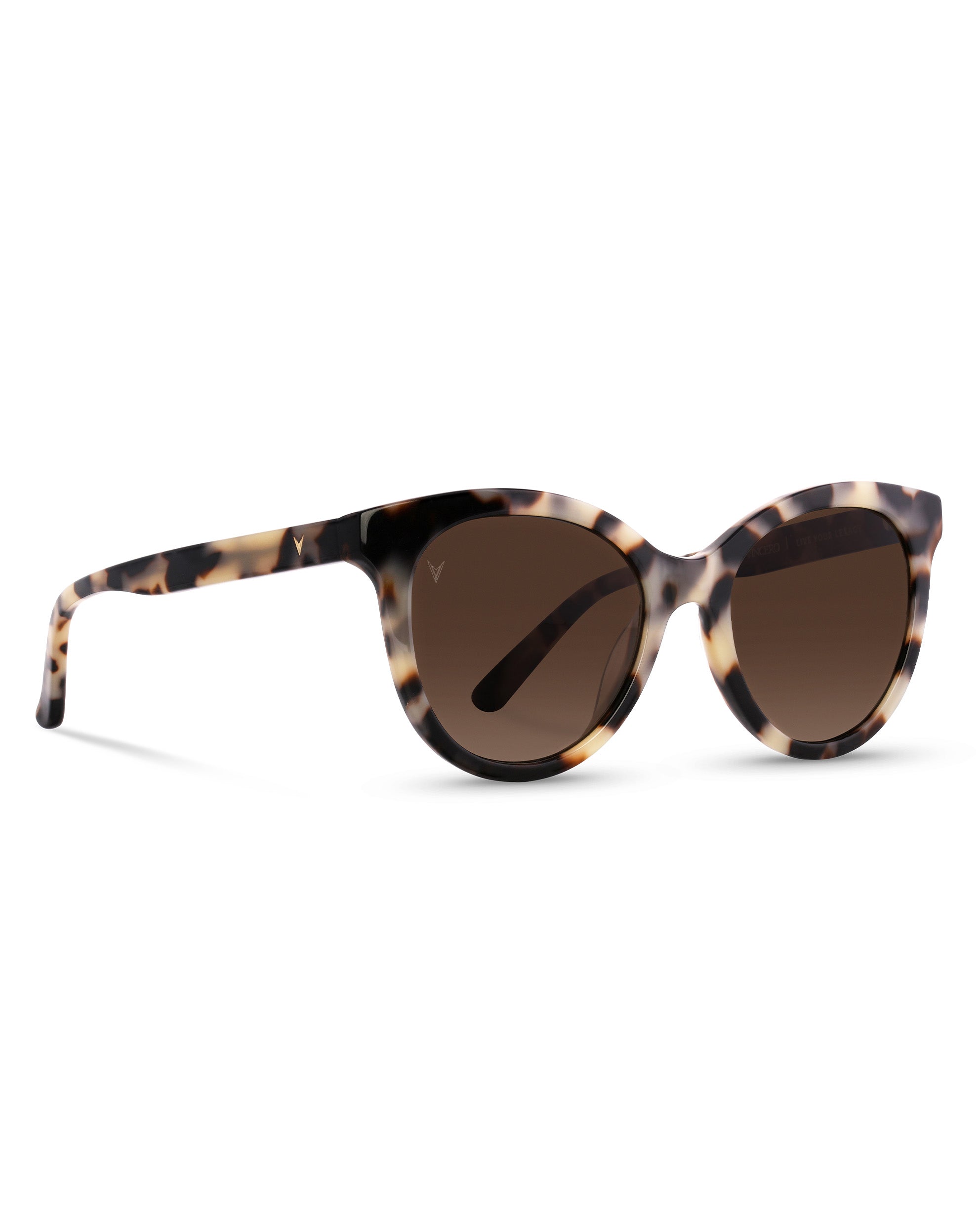 The Demi Ivory Tort Cat-Eye Polarized Sunglasses