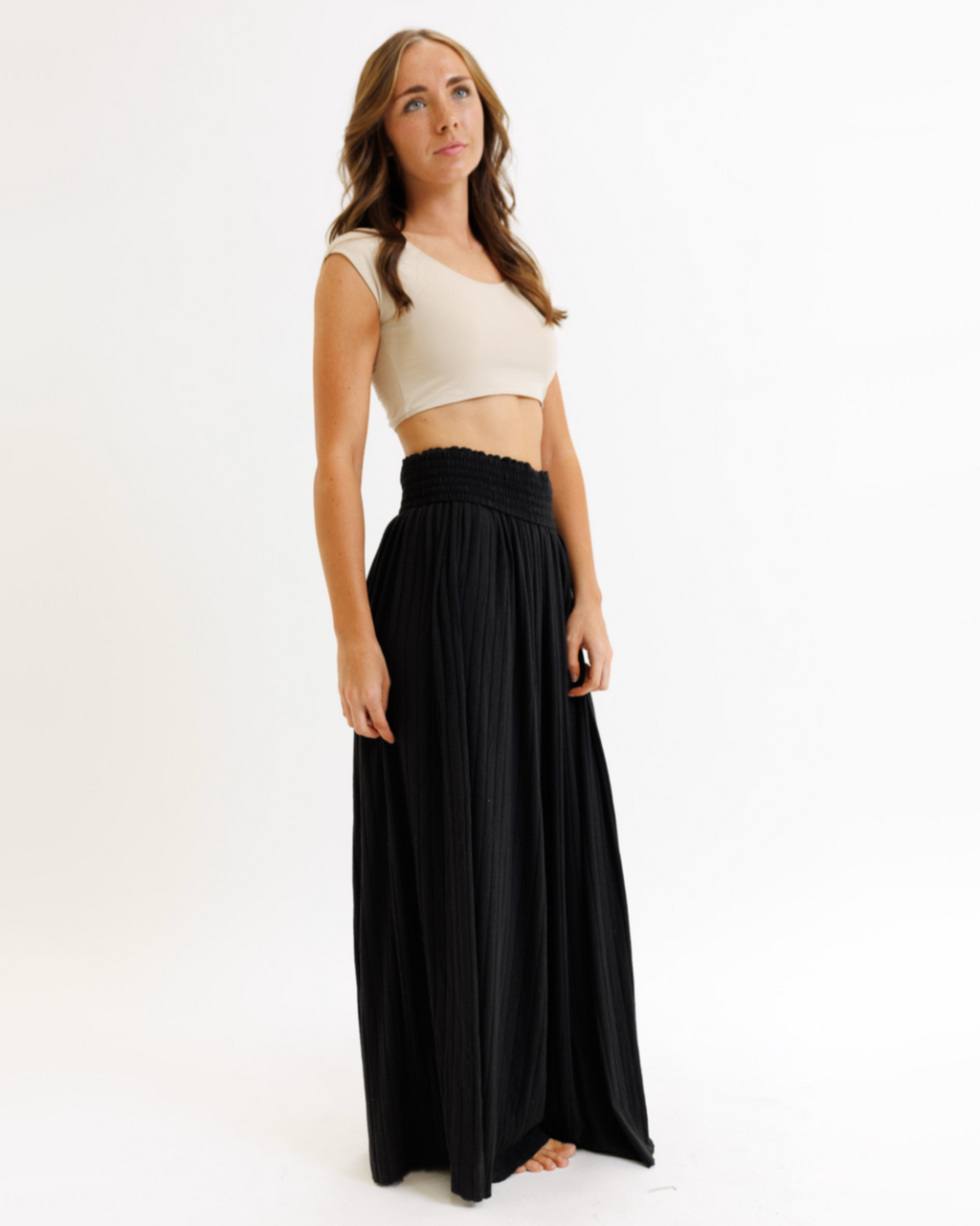 Demi Crop Tee Fitted Scoop Neck Cap Sleeve T-Shirt - Image 15