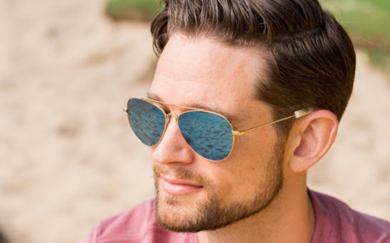 Denali No. 2 Aviator Sunglasses in Sky Blue