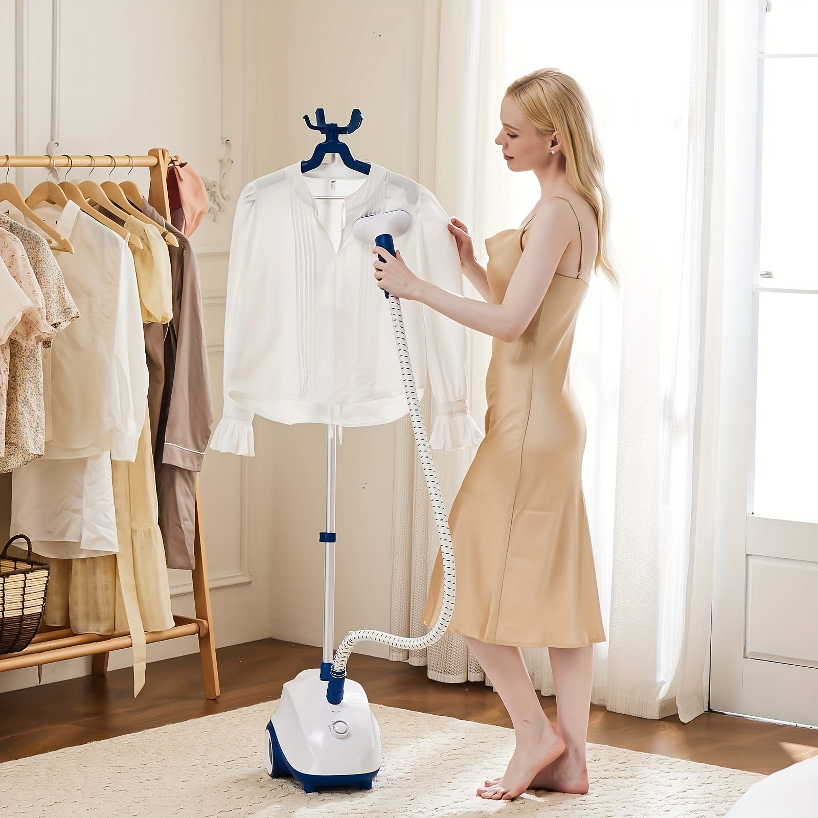 1500W Professional Garment Steamer with 1.8L Tank for All Fabrics