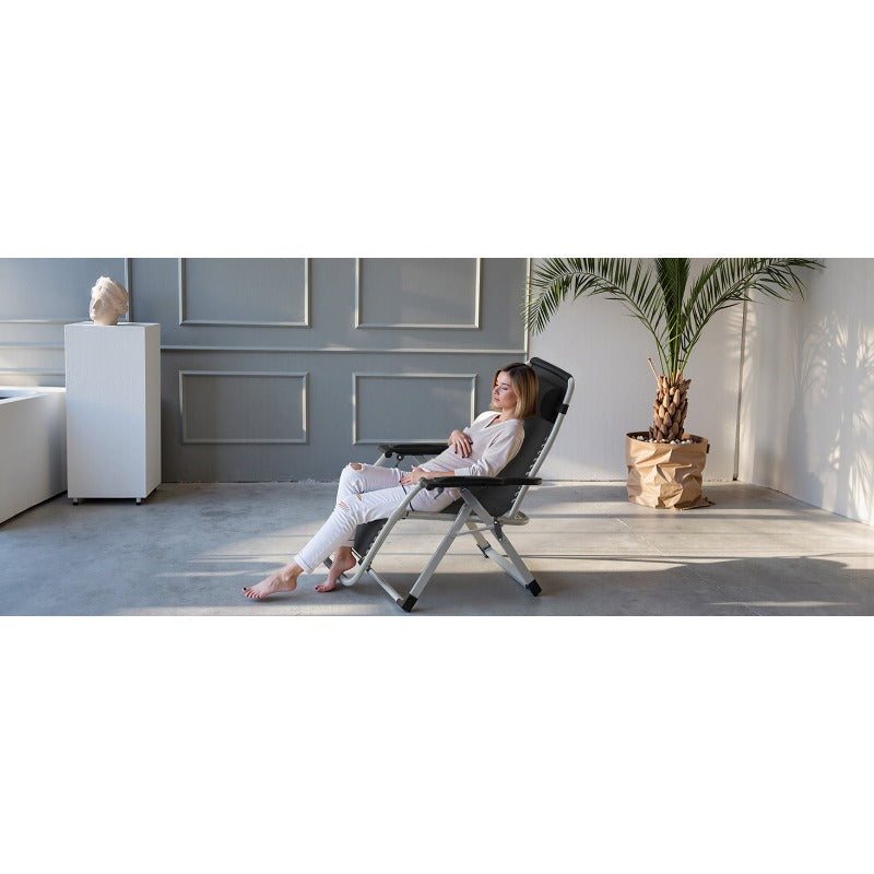 Zero Gravity Recliner Chair Foldable Patio Lounge with Cup Holder