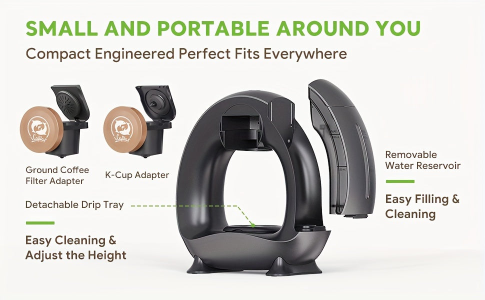 2-in-1 Single Serve Coffee Maker for K-Cup Pods and Ground Coffee