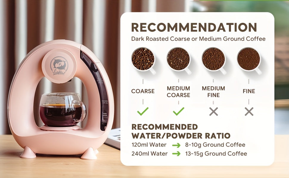 2-in-1 Single Serve Coffee Maker for K-Cup Pods and Ground Coffee