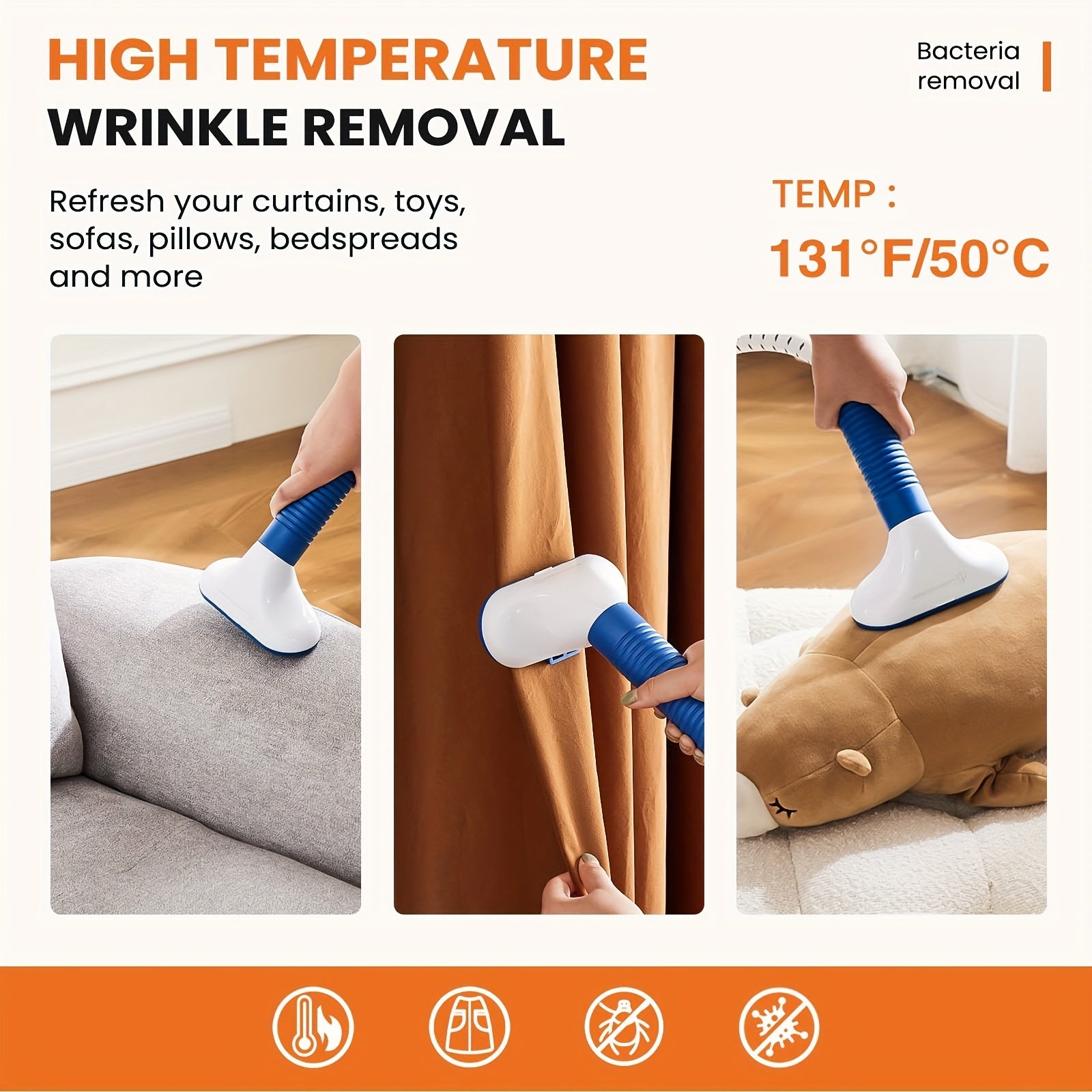 1500W Professional Garment Steamer with 1.8L Tank for All Fabrics