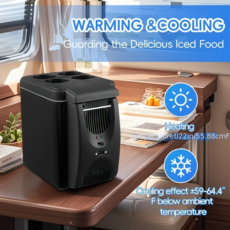6L Portable Car Refrigerator Cooler & Warmer Mini Fridge Travel