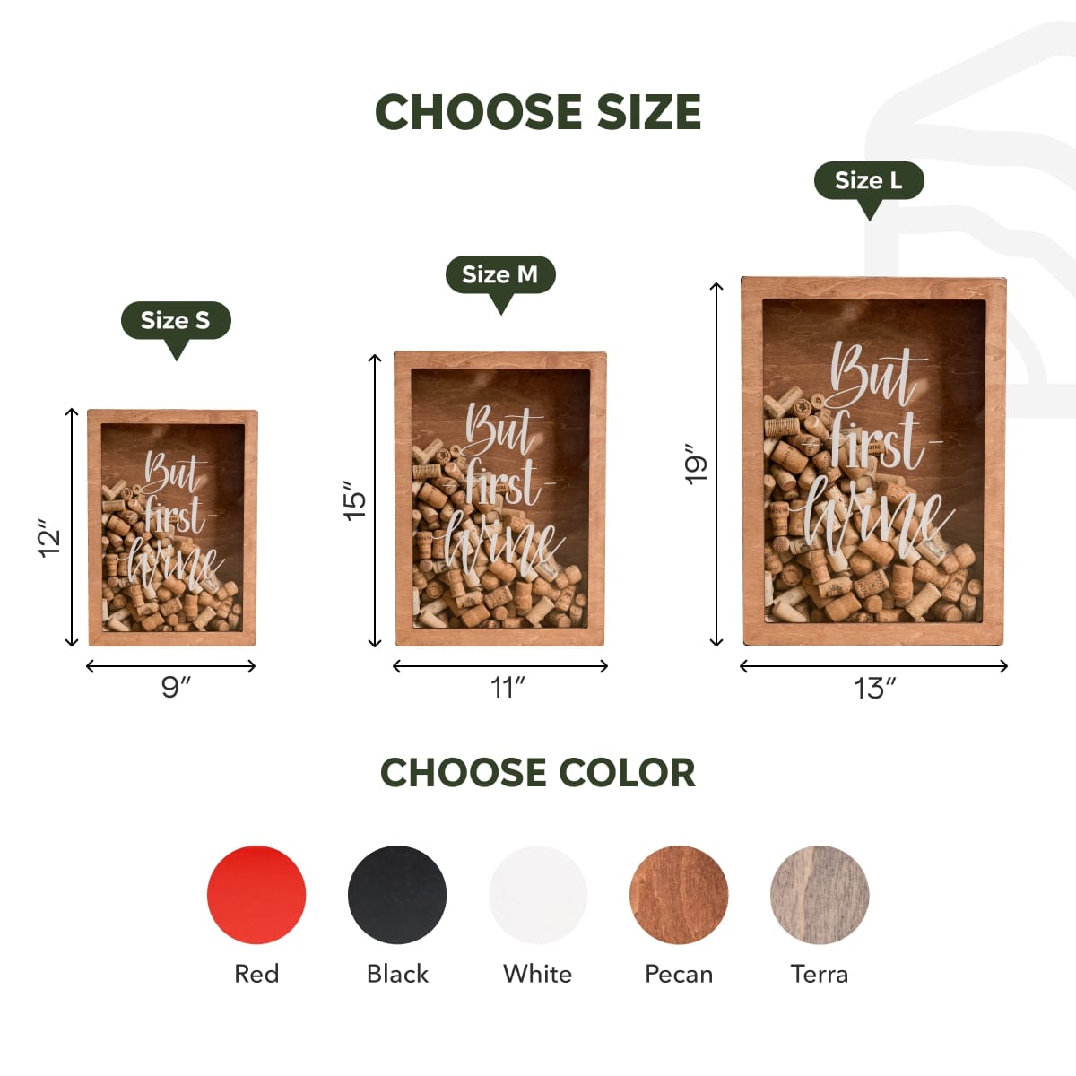 But First, Wine Decorative Cork Holder Box - Wooden Keepsake
