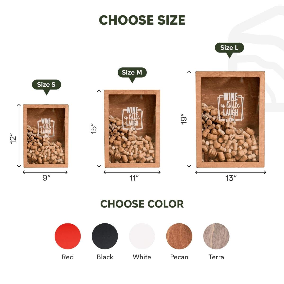 Wine a Little, Laugh a Lot Wooden Cork Storage Display Box