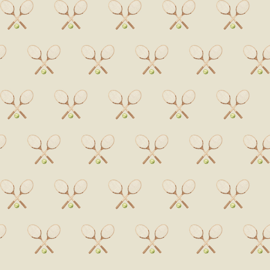 Deuce Wallpaper: Preppy Vintage-Inspired Sage, Pink & Beige Decor