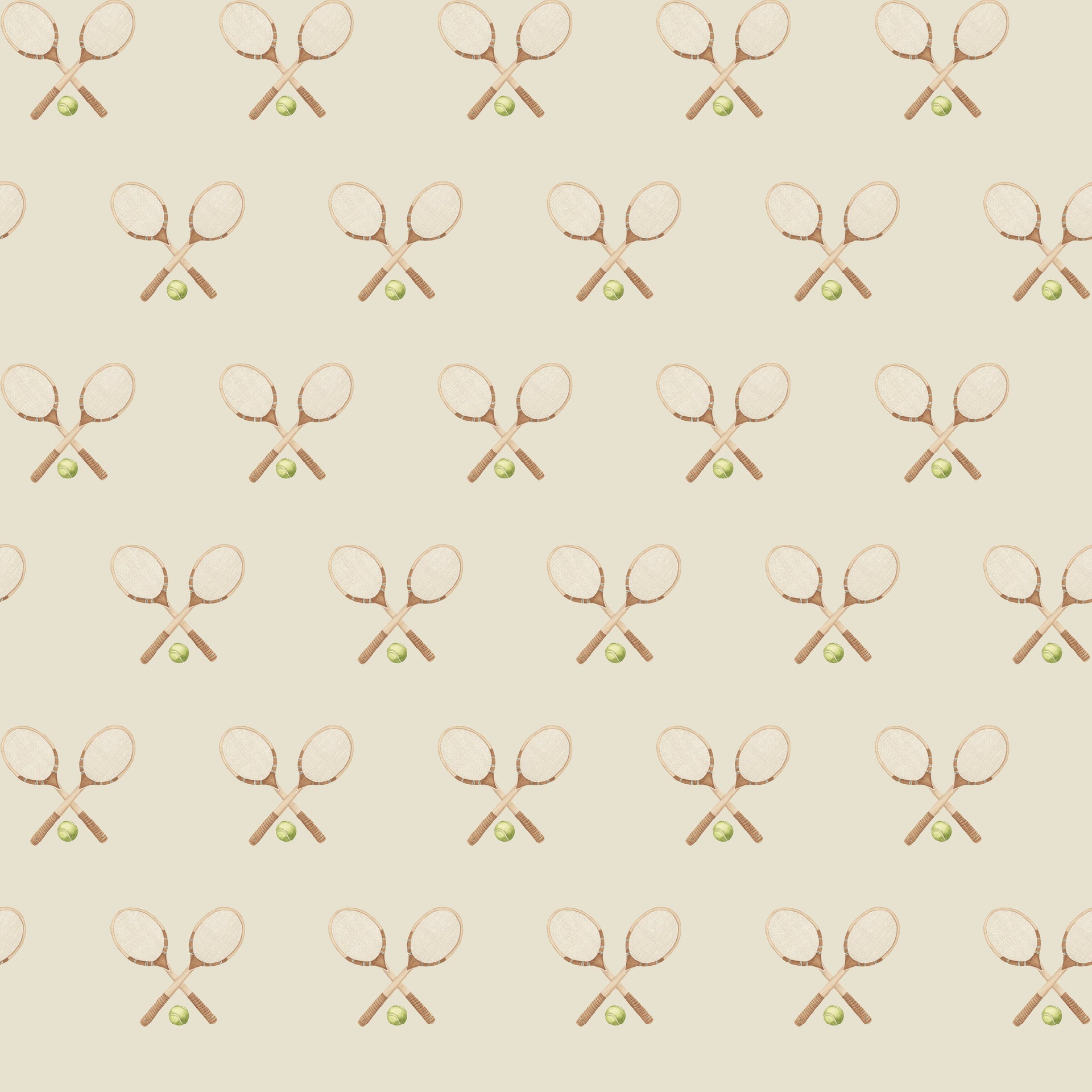 Deuce Wallpaper: Preppy Vintage-Inspired Sage, Pink & Beige Decor