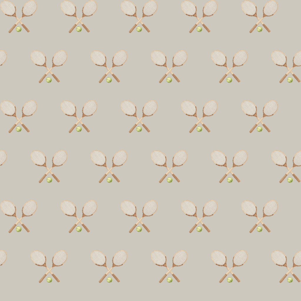 Deuce Wallpaper: Preppy Vintage-Inspired Sage, Pink & Beige Decor