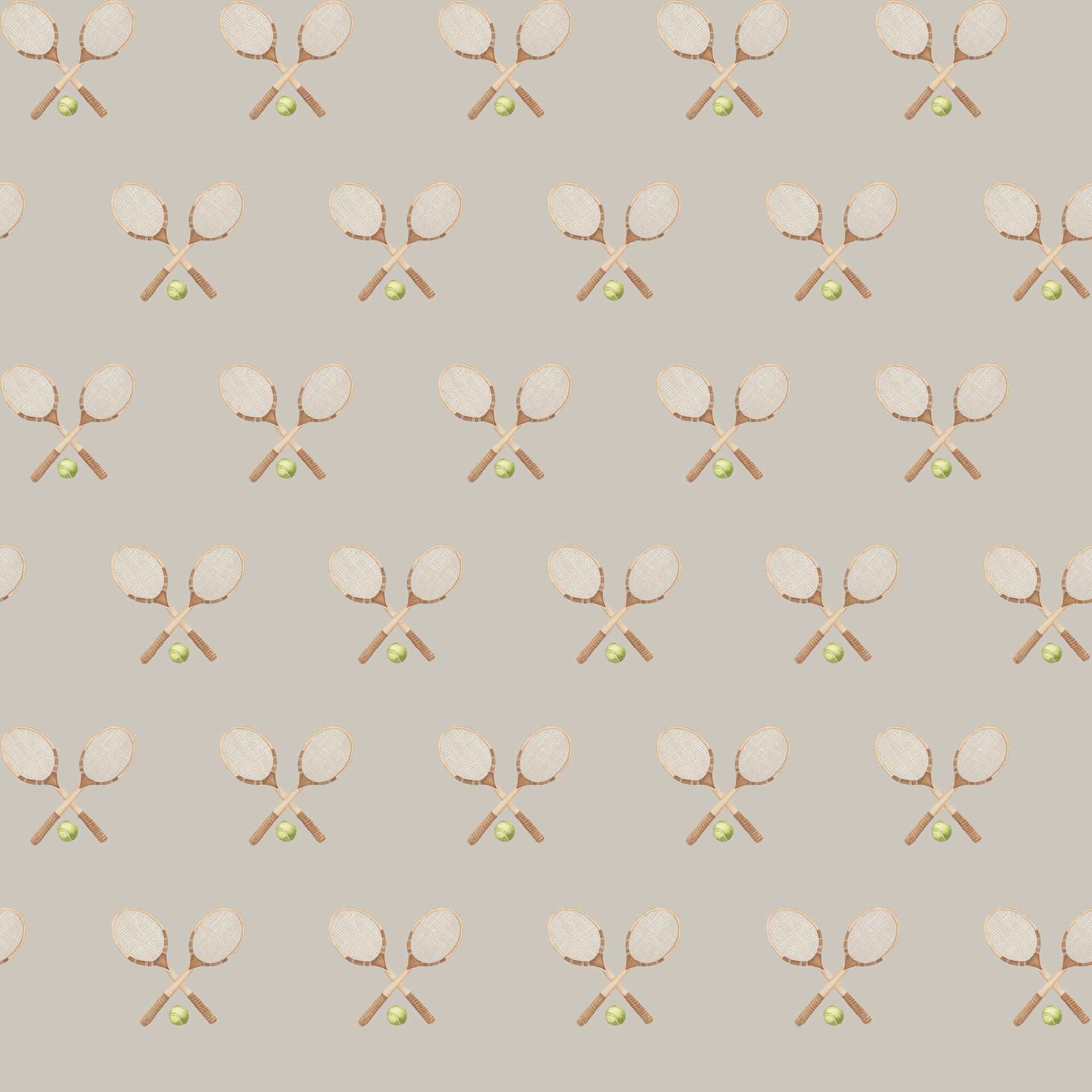 Deuce Wallpaper: Preppy Vintage-Inspired Sage, Pink & Beige Decor