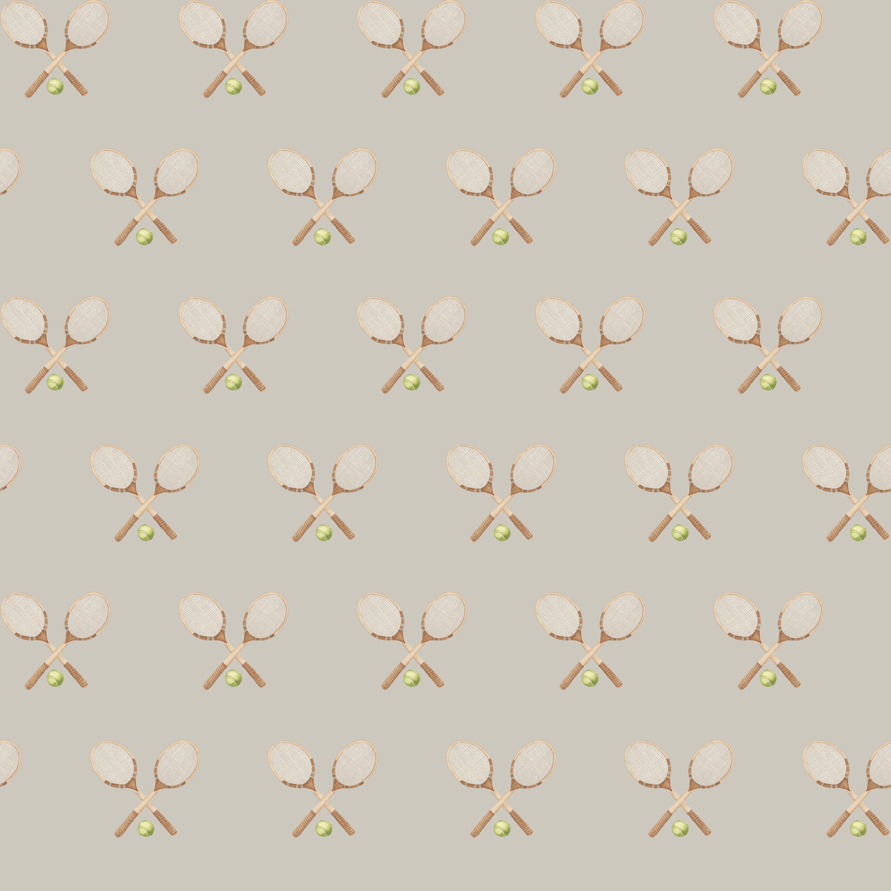 Deuce Wallpaper: Preppy Vintage-Inspired Sage, Pink & Beige Decor