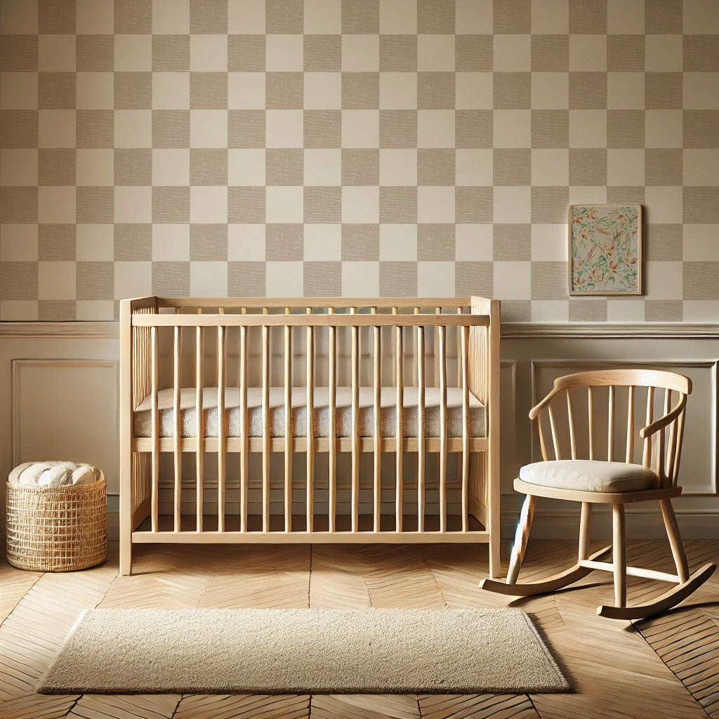 Devin Geometric Removable Wallpaper in Light Blue and Beige