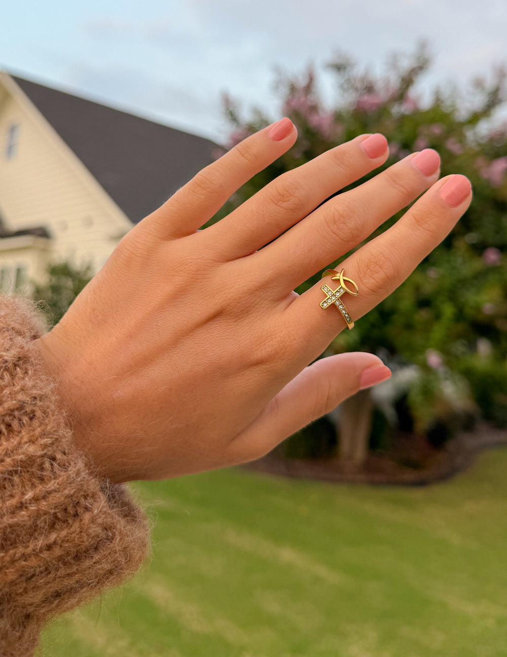 Devotion Minimalist Gold Ring - Religious Symbolic Jewelry
