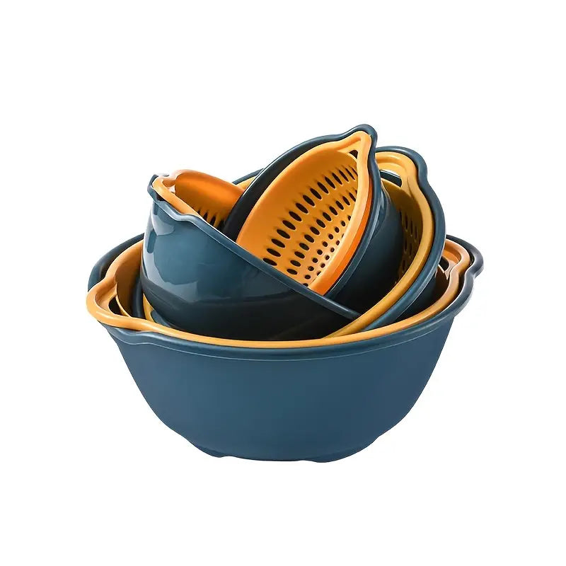 6pcs Stackable Plastic Kitchen Drain Basket Set