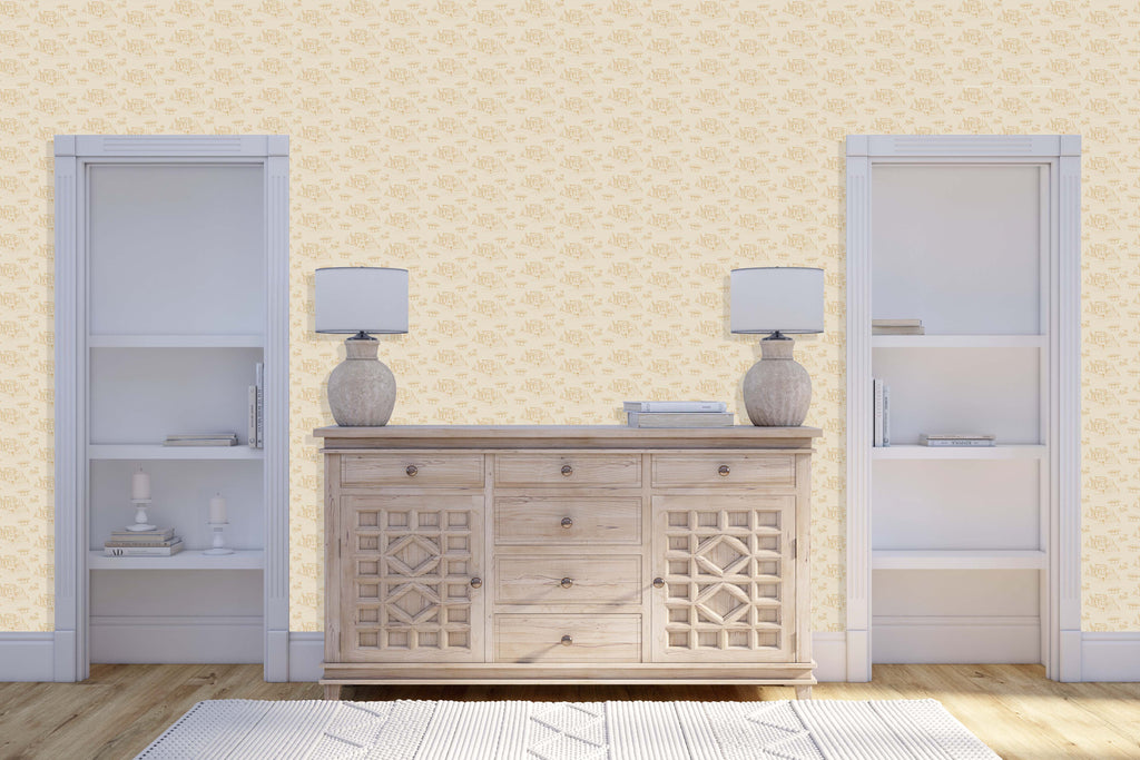 Diana Removable Wallpaper in Pink, Cream and Blue