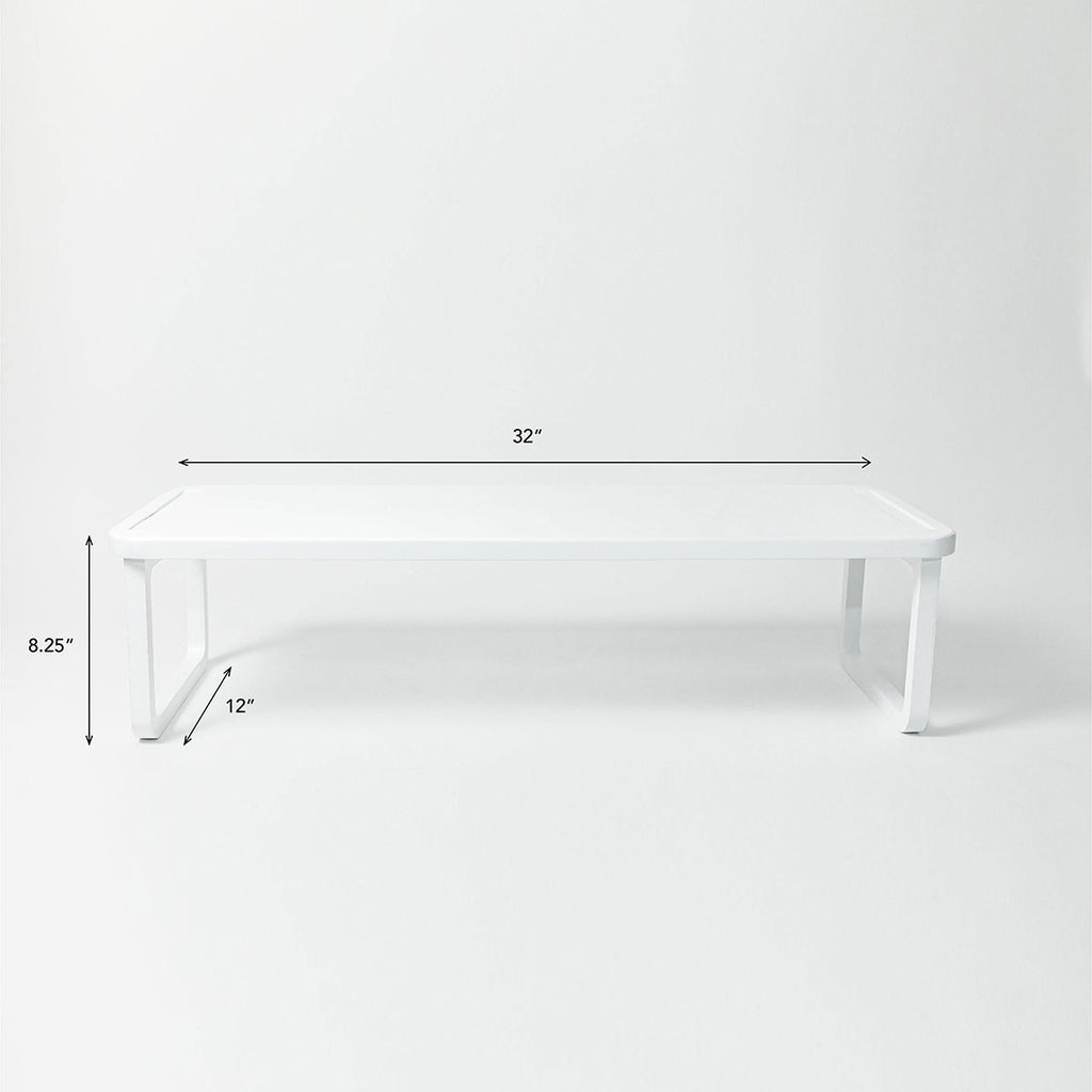 White Wooden Shoe Shelf Minimalist Stackable Storage Organizer - Image 5