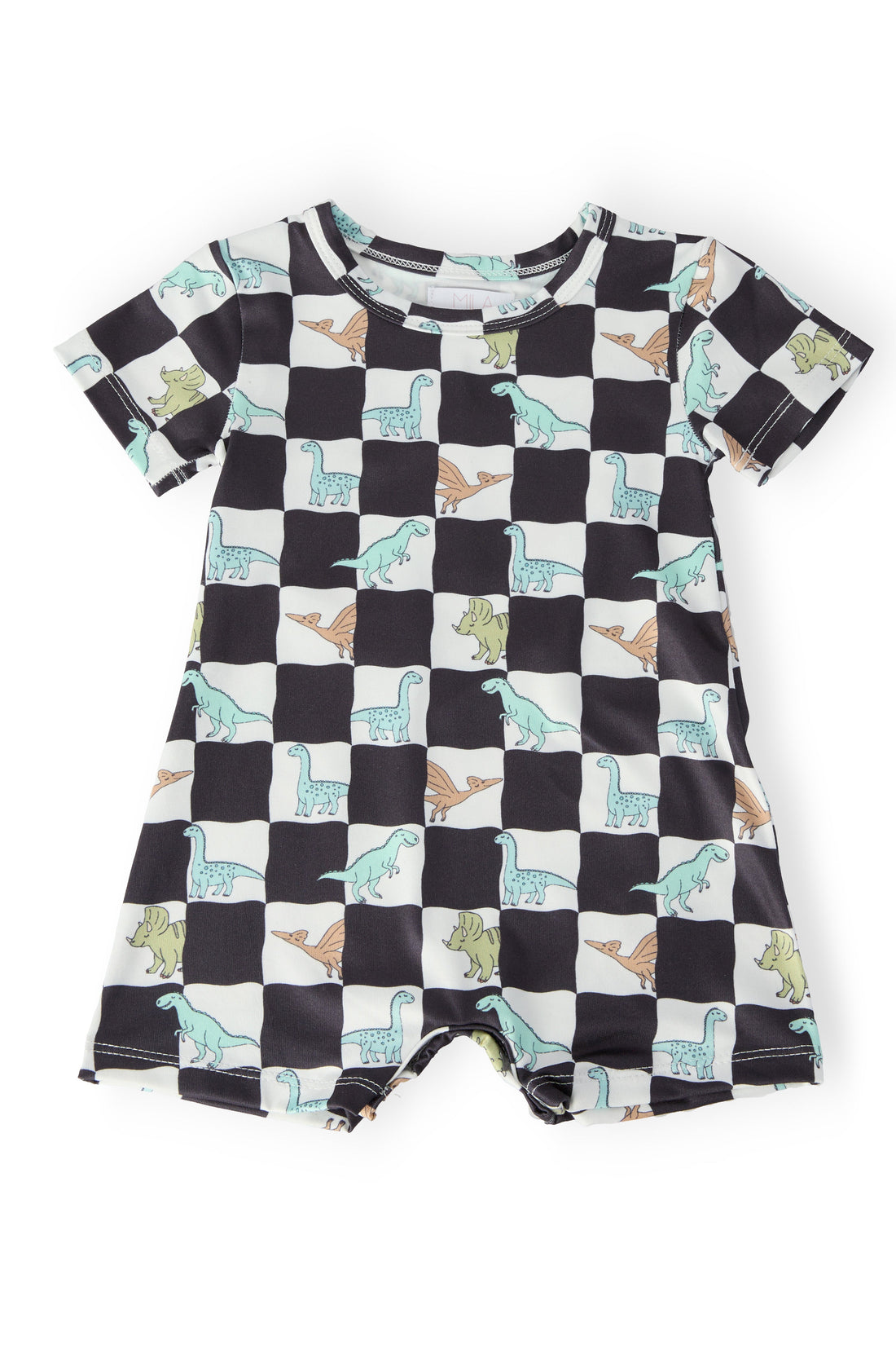 Dino Checkers S/S Shorty One-Piece